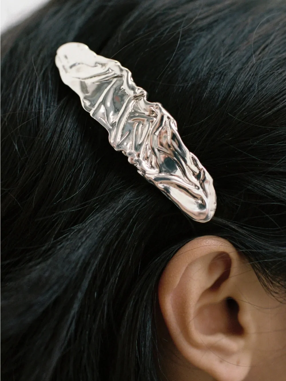 Wolf Circus Frida large sterling silver barrette
